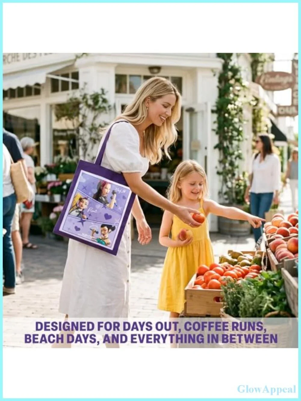 KPop Demon Hunters Tote Bag for Women Girls Lightweight Canvas Shoulder Bag